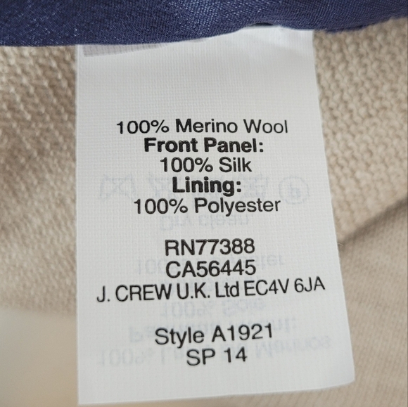 J Crew Merino Wool Floral Silk Panel 3/4 Sleeve Lightweight Sweater Top - Size M - Picture 12 of 14